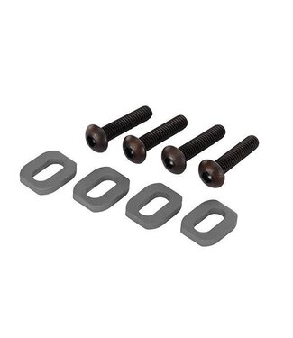 Traxxas Washers motor mount aluminum (gray-anodized) (4) 4x18mm (4) TRX7759-GRAY