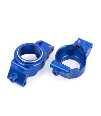 Traxxas Caster blocks (c-hubs) 6061-T6 aluminum (blue-anodized) left & right TRX7832-BLUE