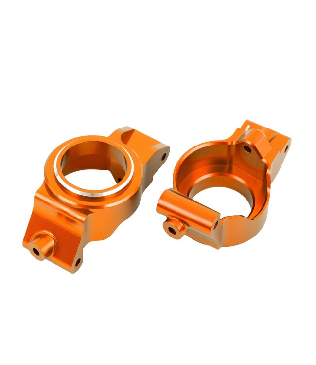 Caster blocks (c-hubs) 6061-T6 aluminum (orange-anodized) left & right TRX7832-ORNG