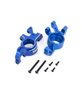 Traxxas Steering blocks 6061-T6 aluminum (blue-anodized) left & right TRX7836-BLUE