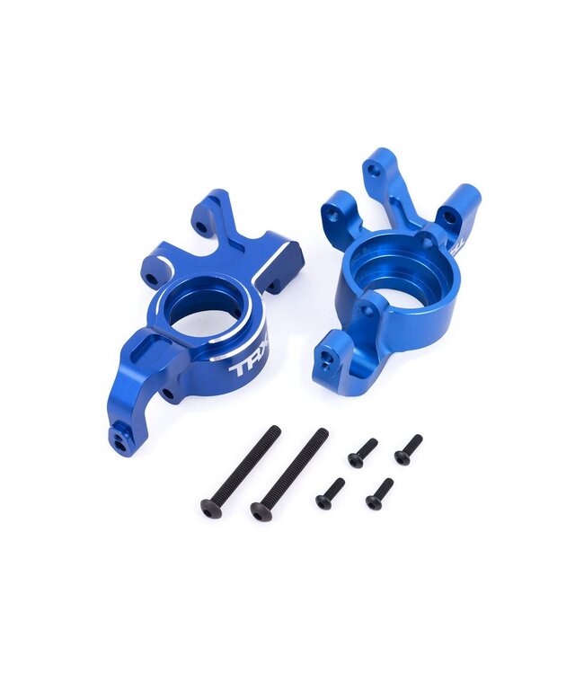 Steering blocks 6061-T6 aluminum (blue-anodized) left & right TRX7836-BLUE