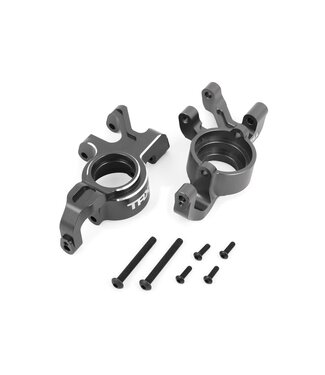 Traxxas Steering blocks 6061-T6 aluminum (gray-anodized) left & right TRX7836-GRAY