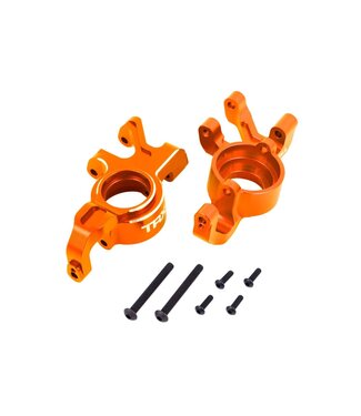 Traxxas Steering blocks 6061-T6 aluminum (orange-anodized) left & right TRX7836-ORNG