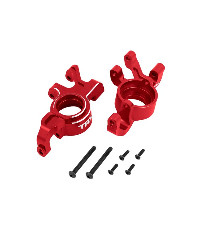 Steering blocks 6061-T6 aluminum (red-anodized) left & right TRX7836-RED