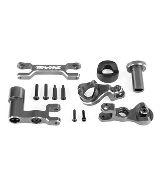 Traxxas Steering bellcranks (left & right) with draglink 6061-T6 aluminum (gray-anodized) (fits XRT) TRX7843-GRAY