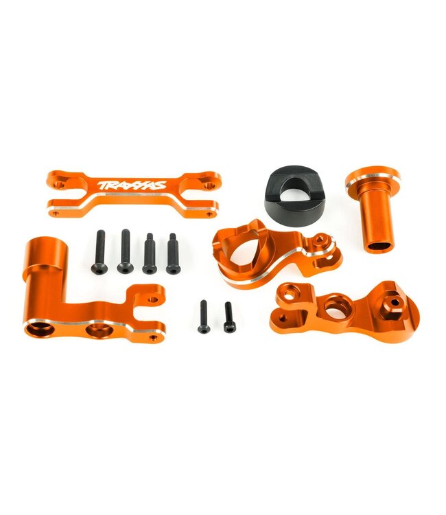 Steering bellcranks (left & right) with draglink 6061-T6 aluminum (orange-anodized) (fits XRT) TRX7843-ORNG