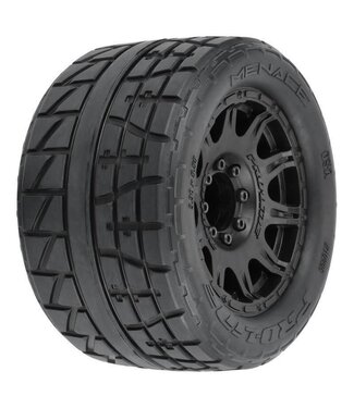 Proline RC 1/8 Menace HP BELTED F&R 3.8' MT Tires Mounted 17mm Black Raid (2) PRO1020610