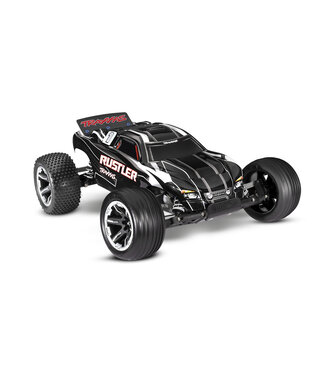 Traxxas Rustler 2WD 1/10 Scale Stadium Truck TQ 2.4GHz w/USB-C - Black