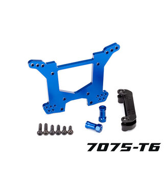 Traxxas Shock tower rear 7075-T6 aluminum (blue-anodized) (1) with body mount bracket (1) TRX6738X