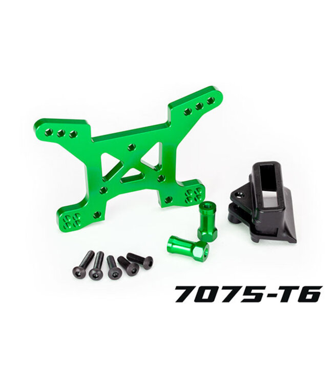 Shock tower front 7075-T6 aluminum (green-anodized) (1) with body mount bracket (1) TRX6739G