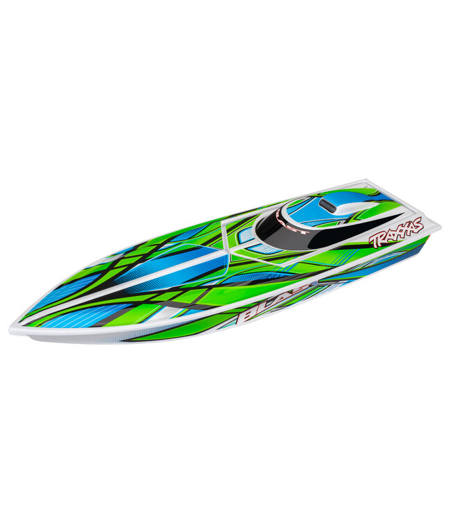 Blast High Performance Race Boat TQ 2.4GHz radio system - Green with USB-C charger and Battery