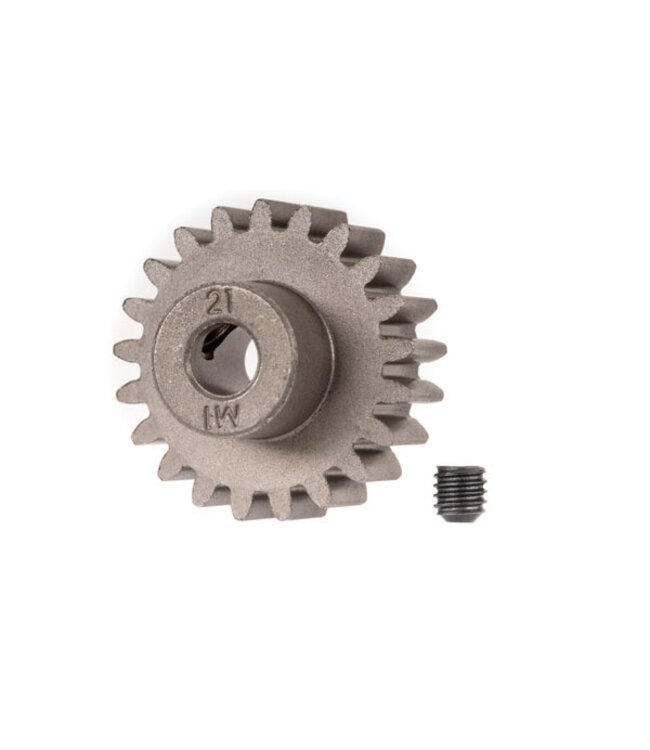 Gear 21-T pinion (1.0 metric pitch) (fits 5mm shaft) with set screw (use only with steel spur gears) TRX6493X