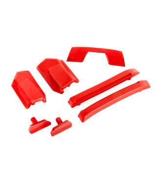 Traxxas Body reinforcement set red with skid pads (roof) (fits #9511 body) TRX9510R