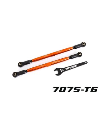 Traxxas Toe links front (TUBES orange-anodized) 7075-T6 aluminum) (2) (for use with #7895 WidexMaxx suspension kit) TRX7897-ORNG