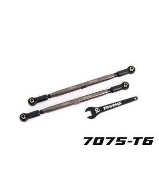 Traxxas Toe links front (TUBES gray-anodized) 7075-T6 aluminum) (2) (for use with #7895 WideXmaxx suspension kit) TRX7897-GRAY