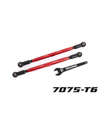 Traxxas Toe links front (TUBES Red-anodized) 7075-T6 aluminum) (2) (for use with #7895 WideXmaxx suspension kit) TRX7897R