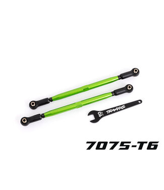 Traxxas Toe links front (TUBES Green-anodized) 7075-T6 aluminum) (2) (for use with #7895 WideXmaxx suspension kit) TRX7897G