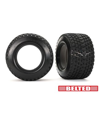 Traxxas Tires Gravix (belted with dual profile (4.3' outer 5.7' inner) left & right) with foam inserts (2) TRX7860