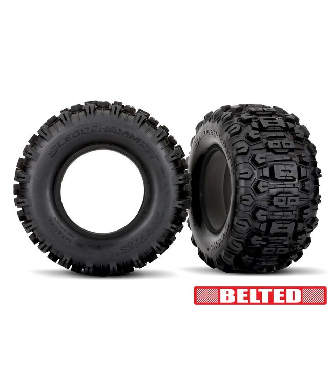 Tires Sledgehammer (belted dual profile (4.3' outer 5.7' inner) left & right with foam inserts (2) TRX7870