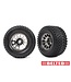 Traxxas Tires & wheels glued (XRT black chrome wheels Gravix belted tires) dual profile (4.3' outer 5.7' inner with foam inserts) left & right TRX7862X