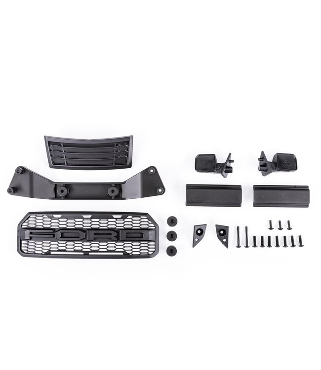 Body asseccoires complete (grille, mirrors (left & right), body mount adapter, rear latch retainers (2) (fits #5916 body) TRX5921