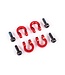 Traxxas Bumper D-rings front or rear 6061-T6 aluminum (red-anodized) (4) with 1.6x5mm CS (with threadlock) (4) TRX9734R