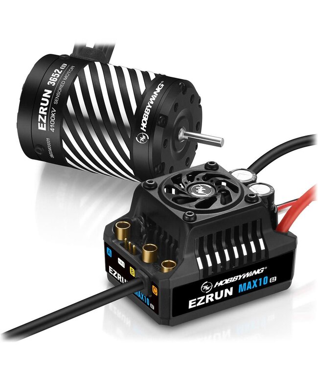 Hobbywing Ezrun MAX10 G2 80A Combo with 3652SD-4100kV 3,175 shaft