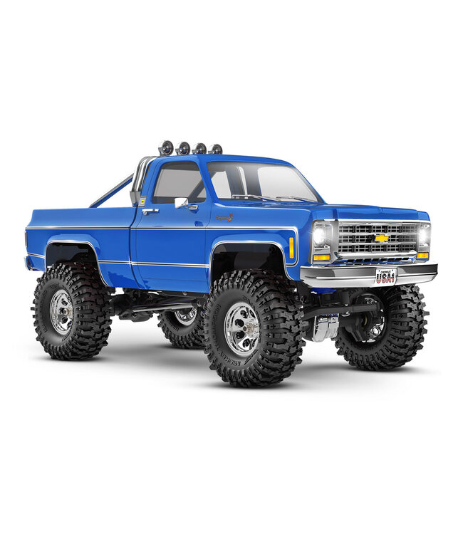 TRX-4M High Trail Crawler with 1979 Chevrolet K10 Truck Body Blue 1/18 4WD Electric Truck