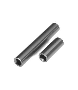 Traxxas Driveshafts center female 6061-T6 aluminum (dark titanium-anodized) (front & rear) (for use with #9751 center driveshafts) (fits 1/18 TRX-4M vehicles with 161mm wheelbase) TRX9852-GRAY