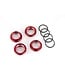 Traxxas Spring retainer (adjuster) red-anodized aluminum GT-Maxx shocks (4) assembled with o-rings TRX8968R