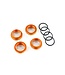 Traxxas Spring retainer (adjuster) orange-anodized aluminum GT-Maxx shocks (4) assembled with o-rings TRX8968A