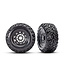 Traxxas Tires & wheels assembled (charcoal gray wheels for Maxx Slash (BELTED) with foam inserts) (17mm splined) (TSM rated) TRX10272-GRAY