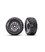 Traxxas Tires & wheels assembled (black wheels for Maxx Slash (BELTED) with foam inserts) (17mm splined) (TSM rated) TRX10272-BLK