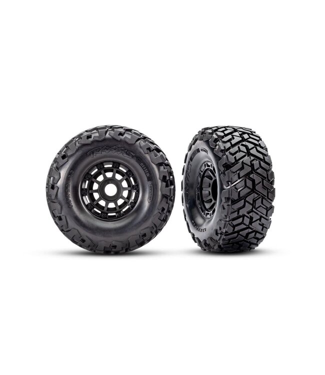Tires & wheels assembled (wheels for Maxx Slash (BELTED) with foam inserts) (17mm splined) (TSM rated) TRX10272