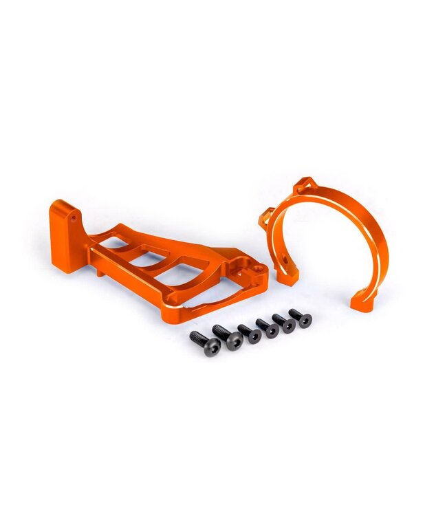 Motor mount (orange-anodized 6061-T6 aluminum) with hardware (for use with #3483 motor) TRX10262-ORNG