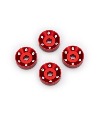 Traxxas Wheel washers machined aluminum red (4) TRX10257-RED