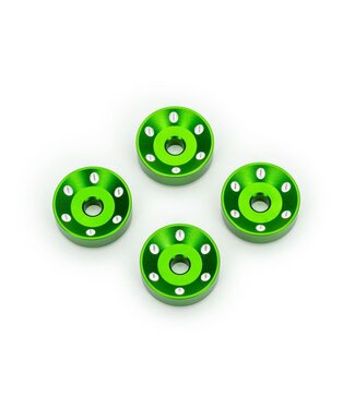 Traxxas Wheel washers machined aluminum green (4) TRX10257-GRN