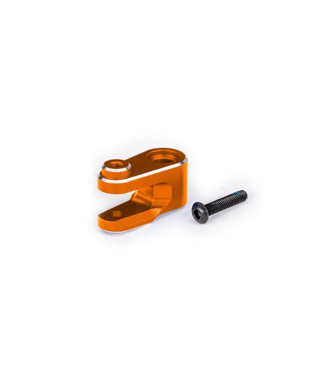 Servo horn steering 6061-T6 aluminum (orange-anodized) with hardware (1) TRX10247-ORNG