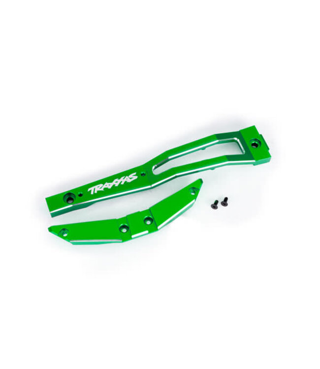 Chassis brace front 6061-T6 aluminum (green-anodized) with hardware TRX10221-GRN