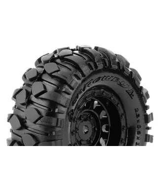 CR-ROWDY 1/18 - 1/24 Crawler Tires Super Soft  Black 1.0' Wheels with Hex 7mm L-T3368VB