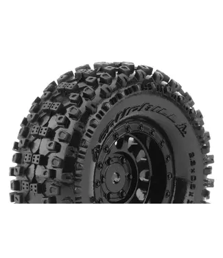Louise RC CR-UPHILL 1/18 - 1/24 Crawler Tires Super Soft  Black 1.0' Wheels with Hex 7mm L-3369VB