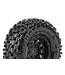 CR-UPHILL 1/18 - 1/24 Crawler Tires Super Soft  Black 1.0' Wheels with Hex 7mm L-3369VB
