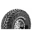 CR-GRIFFIN 1/10 Crawler Tire Mounted Super Soft Black-Chrome 1.9 Wheels with Hex 12mm L-T3230VBC