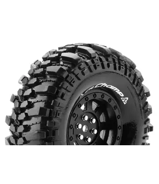 Louise RC CR-CHAMP 1/10 Crawler Tire Mounted Super Soft Black 1.9 Wheels with Hex 12mm L-T3231VB