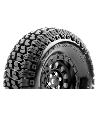 Louise RC CR-GRIFFIN (Class1) 1/10 Crawler Tire Mounted Super Soft Black 1.9 Wheels with Hex 12mm L-T3344VB