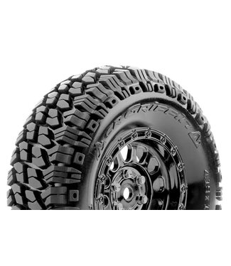 CR-GRIFFIN (Class1) 1/10 Crawler Tire Mounted Super Soft Black 1.9 Wheels with Hex 12mm L-T3344VB