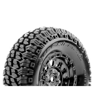Louise RC CR-GRIFFIN (Class1) 1/10 Crawler Tire Mounted Super Soft Black 1.9 Wheels with Hex 12mm L-T3344VB