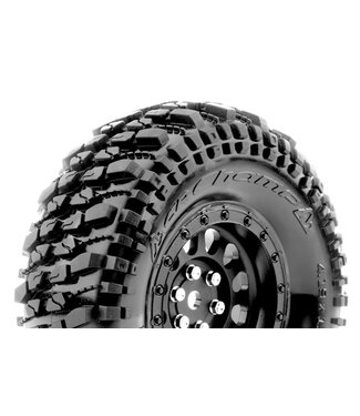 CR-CHAMP (Class1) 1/10 Crawler Tire Mounted Super Soft Black 1.9 Wheels with Hex 12mm L-T3345VB