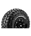 CR-GRIFFIN 1/10 Crawler Tire Mounted Super Soft Black 2.2' Wheels with Hex 12mm L-T3235VB