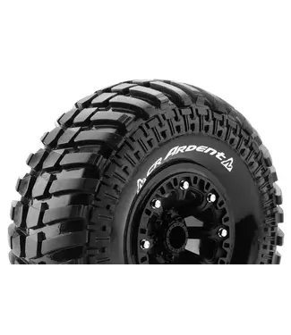 CR-ARDENT 1/10 Crawler Tire Mounted Super Soft Black 2.2' Wheels with Hex 12mm L-T3237VB